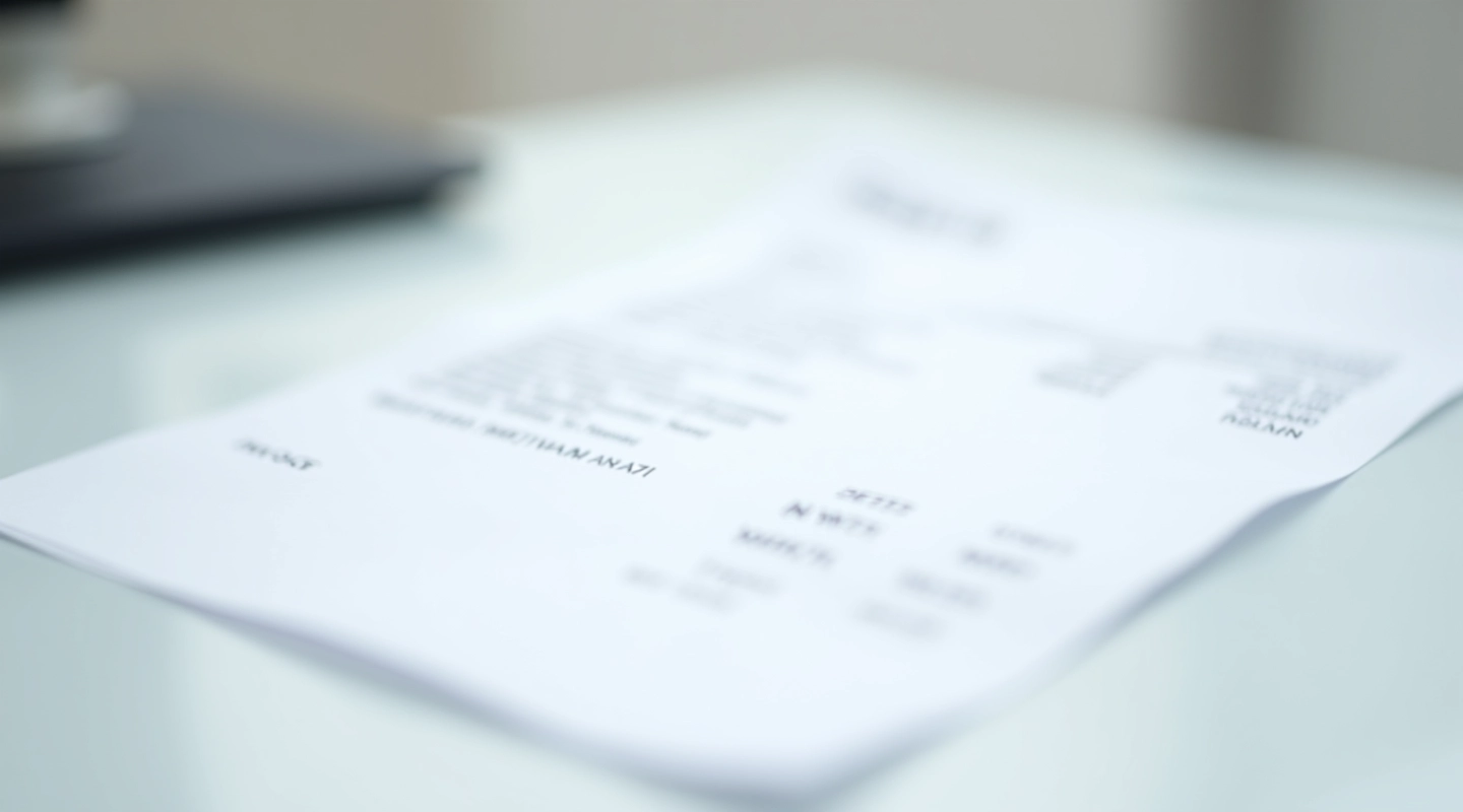 Scanned invoice document with highlighted OCR recognition fields